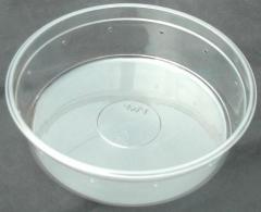 Nuconic 32 ounce 6.75" clear deli cup (pre-punched)